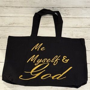 Custom Black and Gold Tote Bag